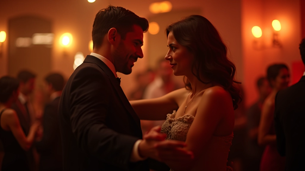 Mature couple dancing bachata together at Temple Bar venue in Dublin