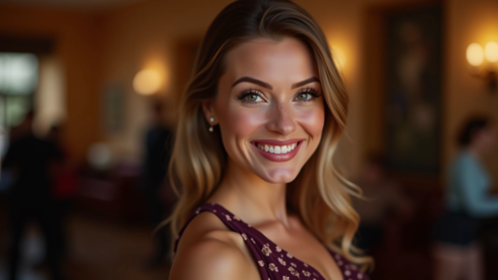 Instructor Elena smiling at Limerick community dance venue
