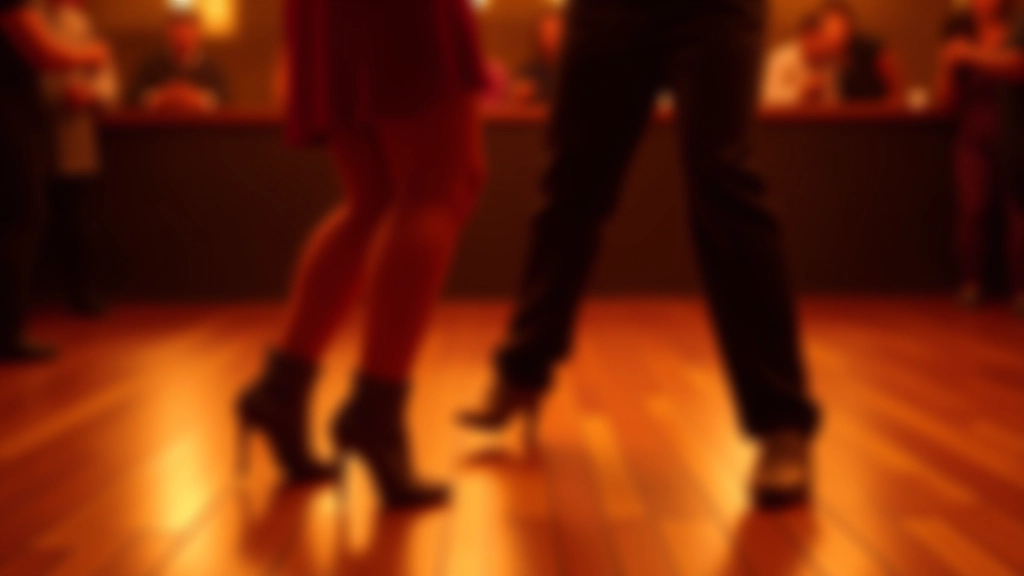 Close-up of dancers' feet during salsa movement showing footwork