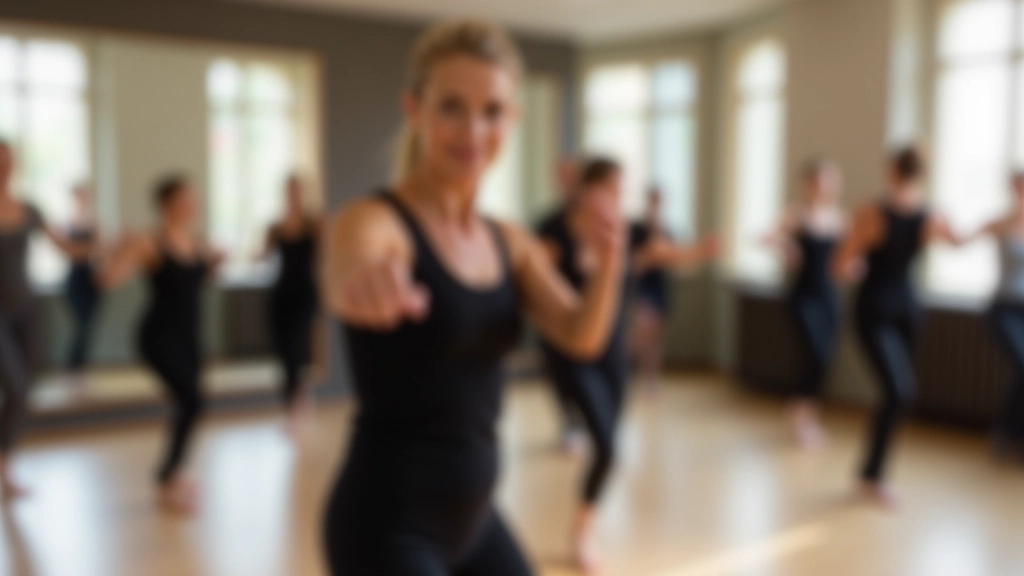 Instructor teaching a group of beginners the basic salsa step in a spacious Cork dance studio