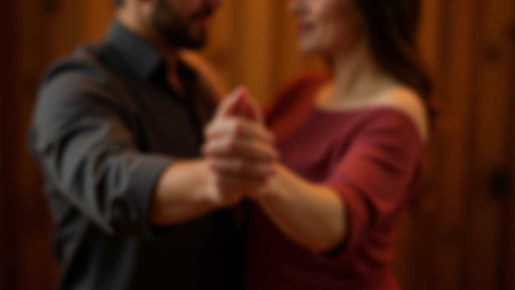 Close-up of two dancers demonstrating proper hand placement and frame connection for bachata dancing